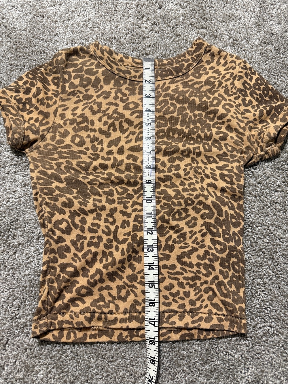 BDG Leopard Print Cropped Tee - Picture 4 of 5
